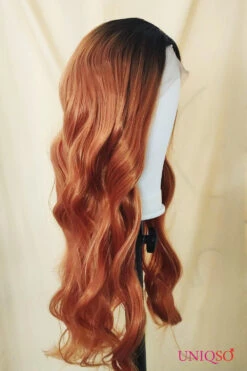 Premium Wig - Auburn Long Big Wave Lace Front Wig -Cosplay 10 ef998746 0667 4ad5 9760 e0fe97bb0146