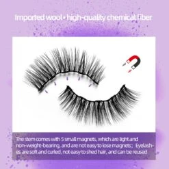 Natural Long Faux Mink Magnetic Eyelashes Full Kit Set (5 Pairs) -Cosplay 41BBB84AC3A46710323DFED8BFA69A56