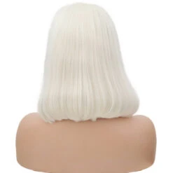 White Pearl Velvet Front Lace Bob Wig -Cosplay 6DB49E5C5A36C86B21A9A8933C485283