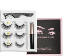Sexy Sheep Mixed Designs Faux Mink Magnetic Eyelashes Kit Set (3 Pairs)