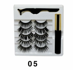 Mixed Designs Faux Mink Magnetic Eyelashes Kit Set (5 Pairs) -Cosplay C6C38B0ED81147BDB1A55C30987D2A91