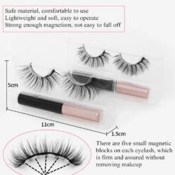 Natural Long Faux Mink Magnetic Eyelashes With Eyeliner -Cosplay CBF52F0D64C4B38B7C0CF246E454C304