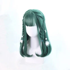 Ash Green Medium With Braids Lolita Wigs 10 Ash Green Medium With Braids Lolita Wigs -Cosplay CS 829A 3