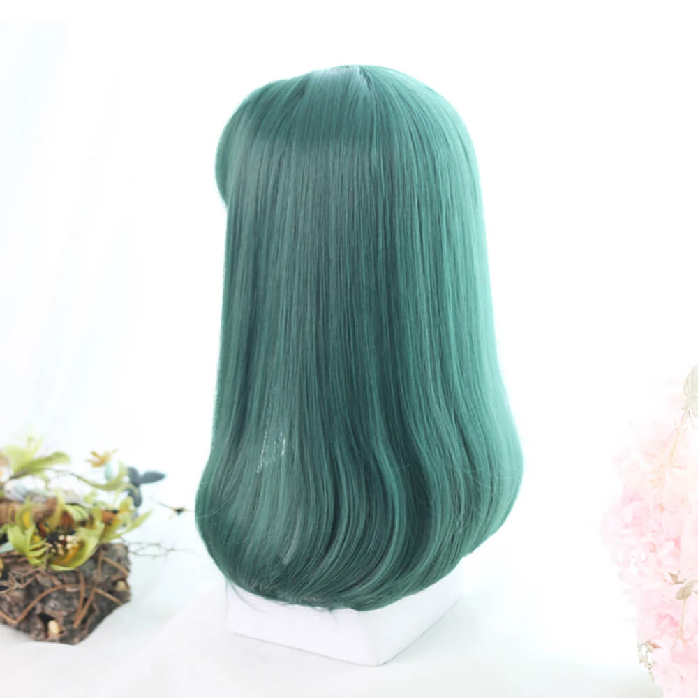 Ash Green Medium With Braids Lolita Wigs 7 Ash Green Medium With Braids Lolita Wigs - Image 5