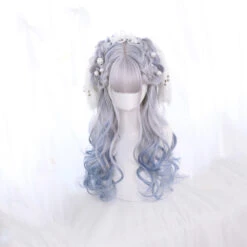 Purple Silver In Long Wave Lolita Wig
