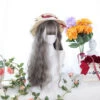 Platinum Gray Long Small Curls Lolita Wig 2 Platinum Gray Long Small Curls Lolita Wig -Cosplay CS 831B