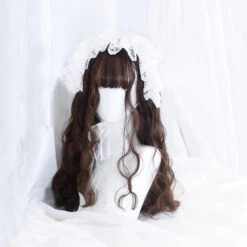 Dark Golden Brown Low Ponytails Lolita Wig -Cosplay CS 831E 3
