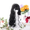 Havana Black Long Big Waves Lolita Wig 1 Havana Black Long Big Waves Lolita Wig -Cosplay CS 831F