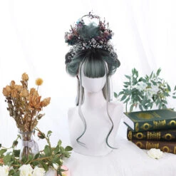 Grayish Green With Two High Ponytails Lolita Wig 10 Grayish Green With Two High Ponytails Lolita Wig -Cosplay CS 832A 3