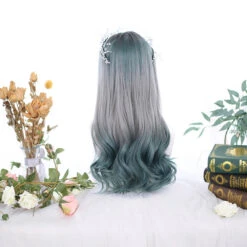 Grayish Green With Two High Ponytails Lolita Wig 12 Grayish Green With Two High Ponytails Lolita Wig -Cosplay CS 832A 5