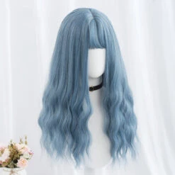 Royal Blue Willow Long Wave Lolita Wig -Cosplay CS 836A 3 a6deb45d d6e0 4a93 8b38 a855017d304b