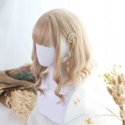 Honey Blonde Sweet Long Side Fringes Lolita Wig 10 Honey Blonde Sweet Long Side Fringes Lolita Wig -Cosplay CS 839A 3