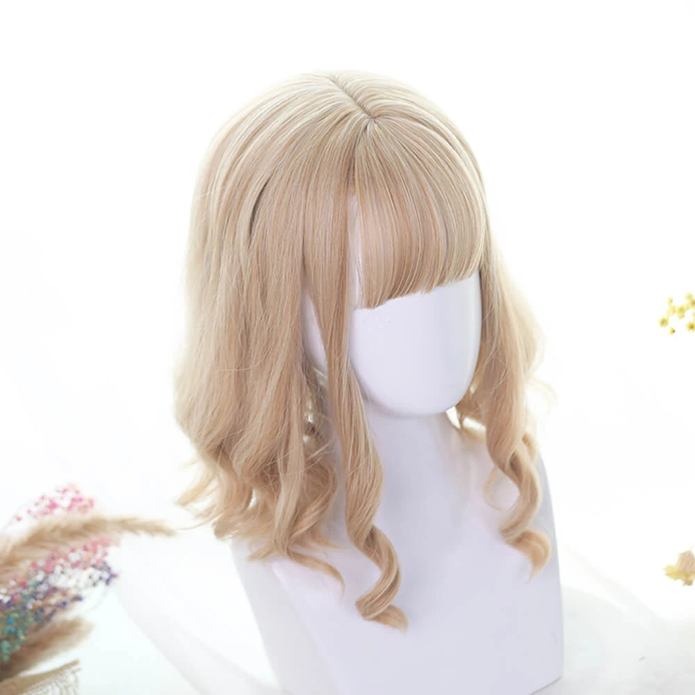 Honey Blonde Sweet Long Side Fringes Lolita Wig 7 Honey Blonde Sweet Long Side Fringes Lolita Wig - Image 5
