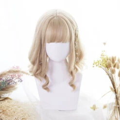 Honey Blonde Sweet Long Side Fringes Lolita Wig 13 Honey Blonde Sweet Long Side Fringes Lolita Wig -Cosplay CS 839A 6
