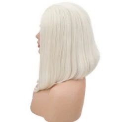 White Pearl Velvet Front Lace Bob Wig -Cosplay D888928A2D06299F0E1BA0FBB1ECB373