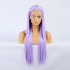 Sassy Shades Light Purple Front Lace Long Straight Wig