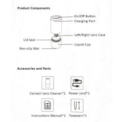 Premium Ultrasonic Contact Lenses Cleaner 28 Premium Ultrasonic Contact Lenses Cleaner -Cosplay Eyekan manual