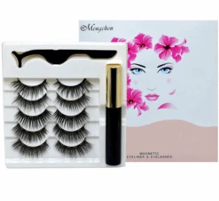 Mixed Designs Faux Mink Magnetic Eyelashes Kit Set (5 Pairs)