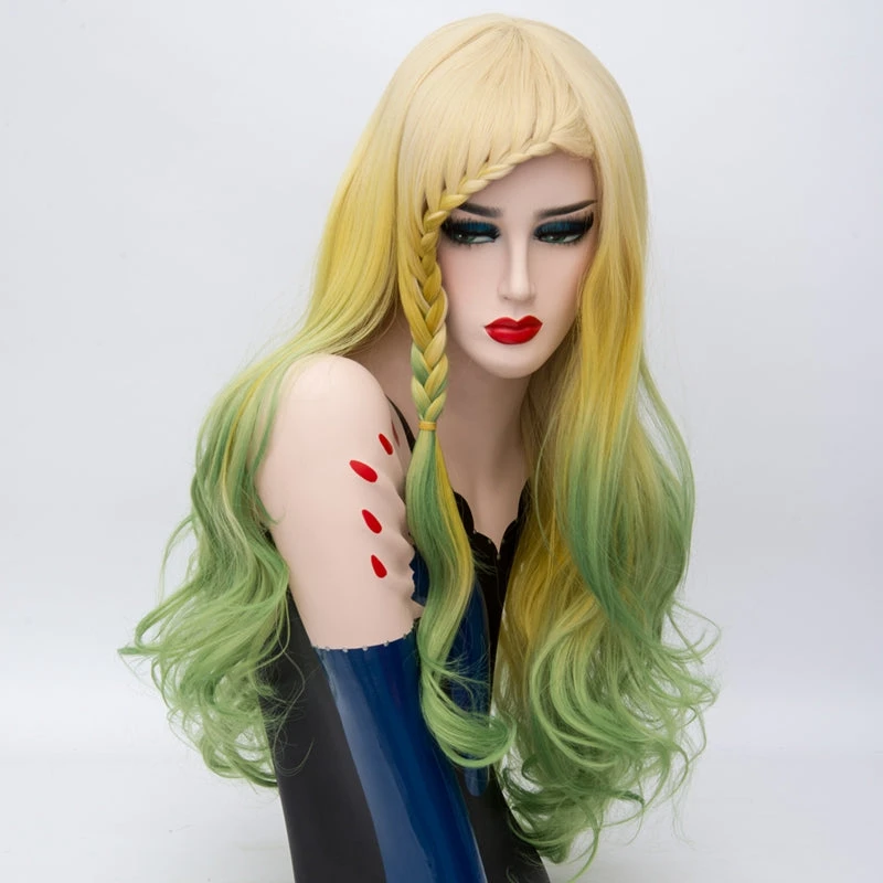 Lolita Wig - Parrot Yellow & Green 7 Lolita Wig - Parrot Yellow & Green - Image 5