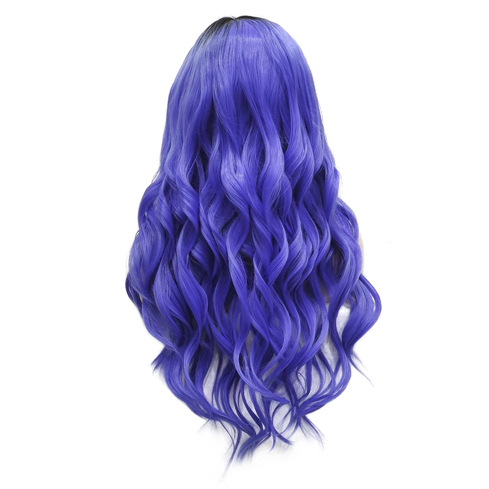 Premium Wig - Deep Root Neon Navy Lustrous Long Lace Front Wig 4 Premium Wig - Deep Root Neon Navy Lustrous Long Lace Front Wig - Image 2