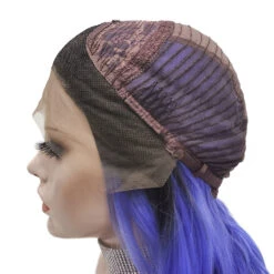 Premium Wig - Deep Root Neon Navy Lustrous Long Lace Front Wig 8 Premium Wig - Deep Root Neon Navy Lustrous Long Lace Front Wig -Cosplay N15 T1 2512B U closed 4