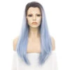 Premium Wig - Rooted Glacier Blue Long Straight Lace Front Wig -Cosplay N2 rootedglacierblue