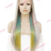 Premium Wig - Strawberry Blonde With Aqua Mint Under Lights Lace Front Wig -Cosplay N34 C149 2