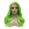 Premium Wig - Fluorescent Green Side Sweep Long Lace Front Wig 2 Premium Wig - Fluorescent Green Side Sweep Long Lace Front Wig -Cosplay N9 C181