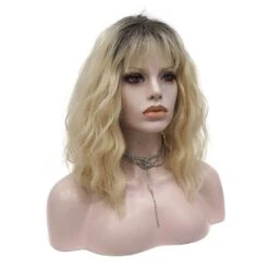 Premium Wig - Rooted Sunflower Fringe In Shoulder Length Wave Lace Front Wig -Cosplay NF7 C135 Bangs 3