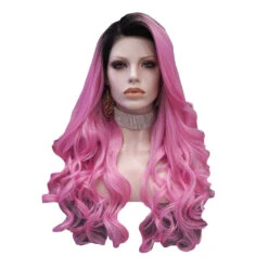 Premium Wig - Mulberry Gradient Long Bouncy Lace Front Wig