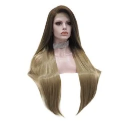 Premium Wig - Two-tone Tortilla Brown Long Straight Lace Front Wig 10 Premium Wig - Two-tone Tortilla Brown Long Straight Lace Front Wig -Cosplay W78 24B 3