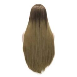 Premium Wig - Two-tone Tortilla Brown Long Straight Lace Front Wig 11 Premium Wig - Two-tone Tortilla Brown Long Straight Lace Front Wig -Cosplay W78 24B 4