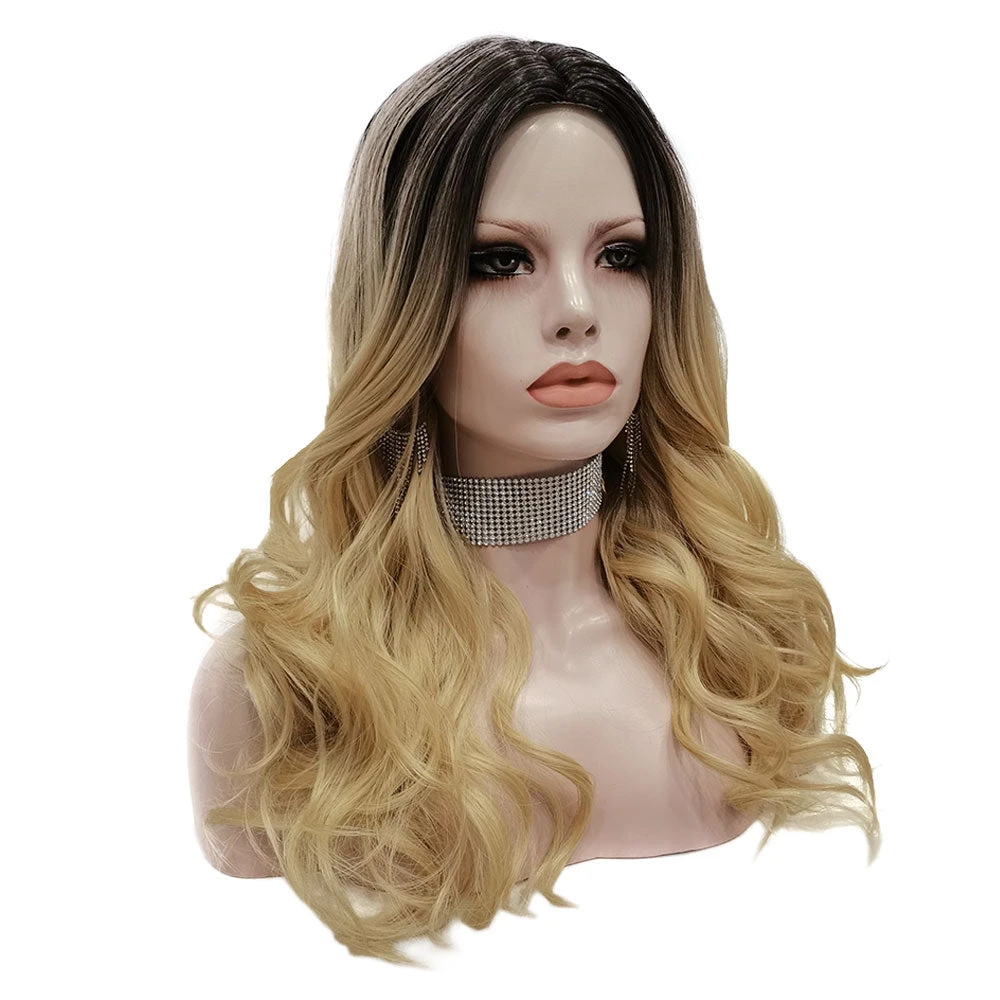 Rooted Dusty Blonde Long Wavy Daily Wig 4 Rooted Dusty Blonde Long Wavy Daily Wig - Image 2
