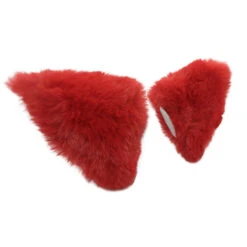 Anime Cosplay Ears Faux Fur Clip-on -Cosplay wolf red